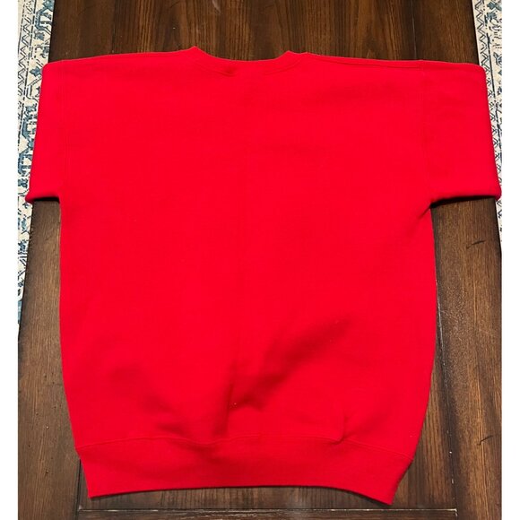 Vintage Hard Rock Cafe Honolulu Embroidery Red Crewneck Sweatshirt Large 90's - Picture 4 of 7